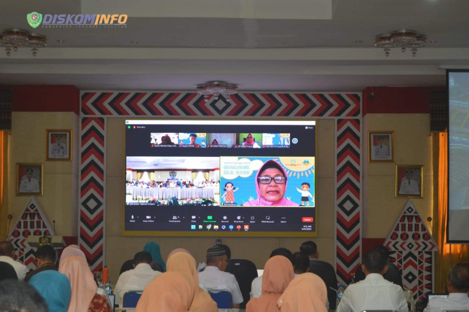 Kabupaten Tapanuli Selatan ikuti Verifikasi Lapangan Hybrid (VLH) Evaluasi Kabupaten Layak Anak Tahun 2023