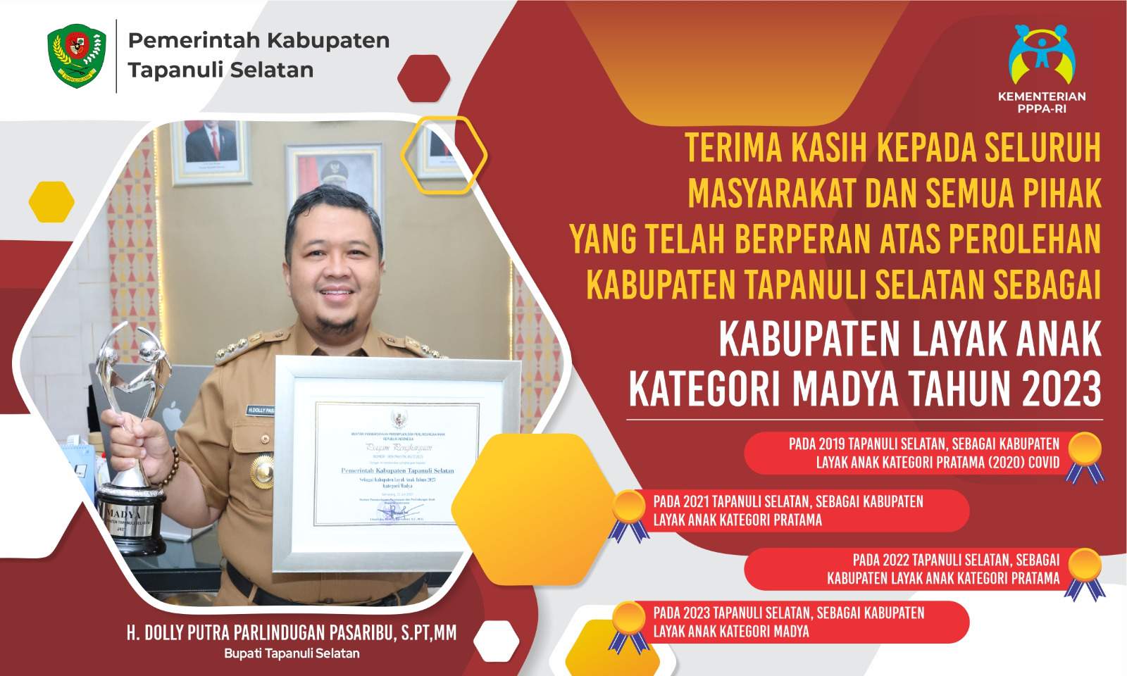 PENGHARGAAN KABUPATEN LAYAK ANAK (KLA) TAHUN 2023