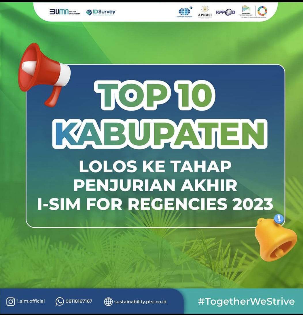 SELAMAT & SUKSES TAPSEL LOLOS KE TAHAP PENJURIAN AKHIR I-SIM FOR REGENCIES 2023