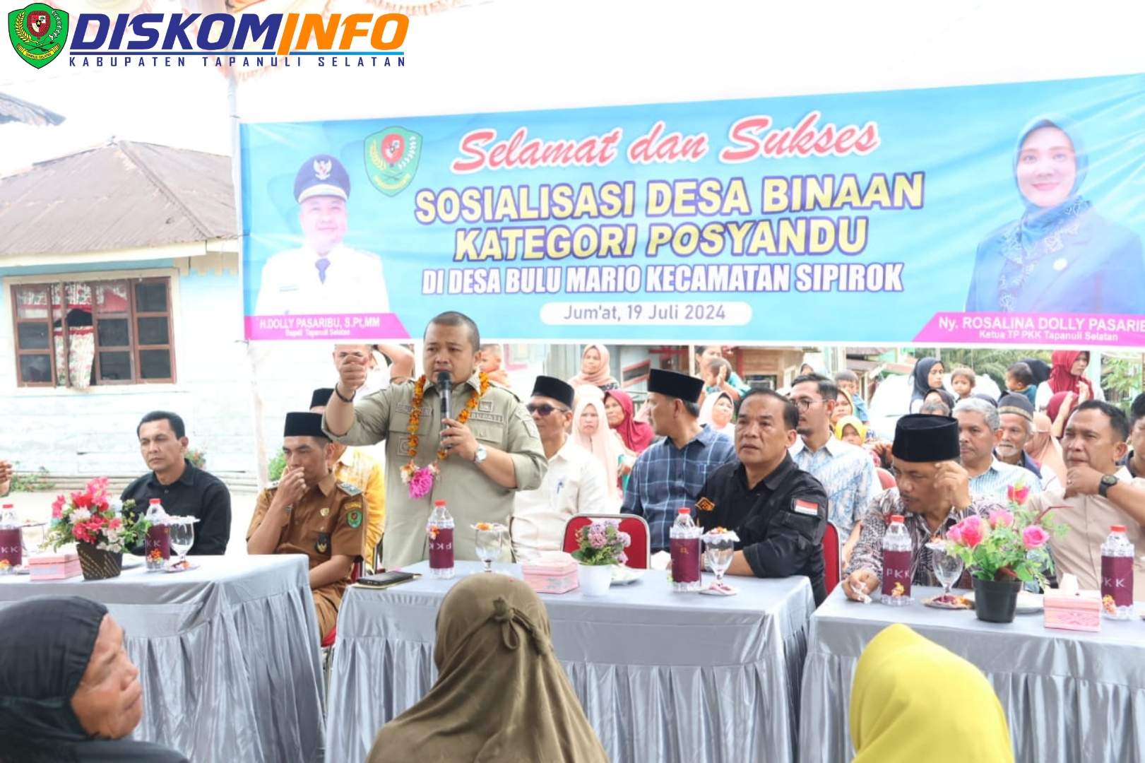 Bupati Tapsel Lakukan Kunker Ke Desa Bulu Mario Sebagai Desa Binaan Kategori Posyandu