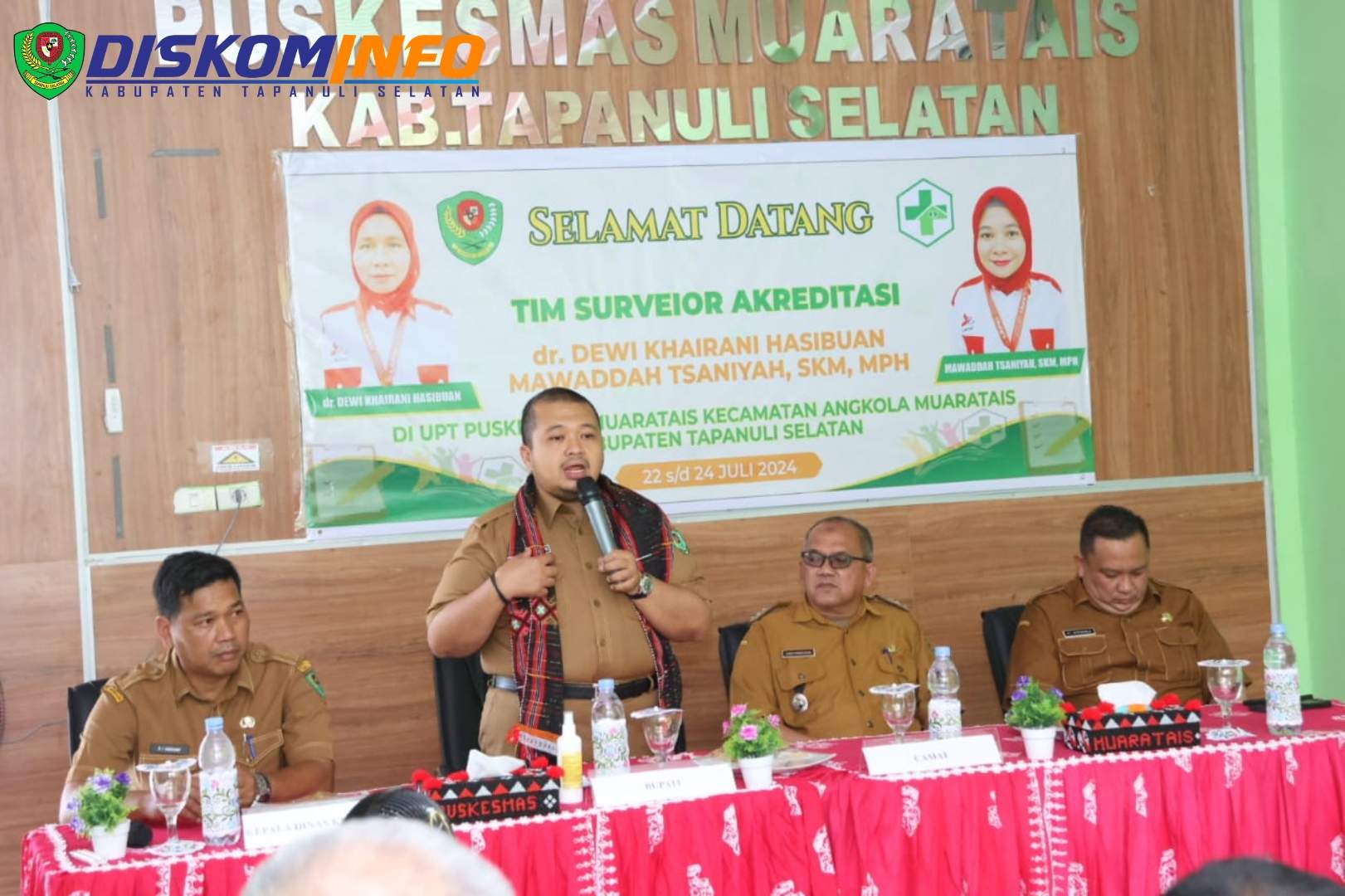 Hadiri Penilaian Akreditasi Puskesmas Muara Tais, Bupati Tapsel : Komitmen Tingkatkan Pelayanan Kesehatan