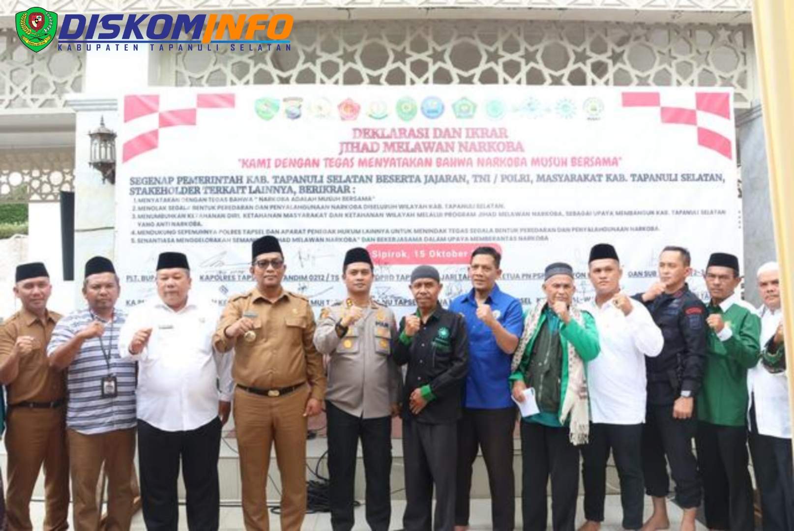 Deklarasi dan Jihad Melawan Narkoba, Plt Bupati Tapsel Sambut Baik