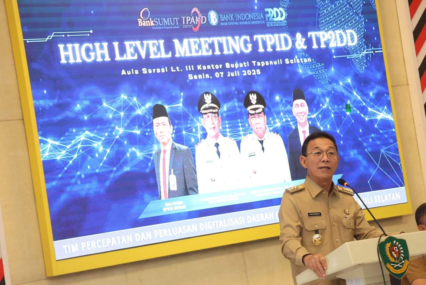 Bupati Tapsel Dorong Digitalisasi dan Pengendalian Inflasi Daerah Lewat HLM dan TP2DD