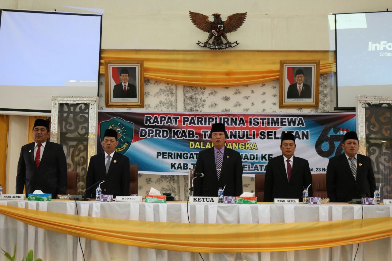 Menyambut Hari Jadi Tapsel Ke-67 DPRD Gelar Sidang Paripurna