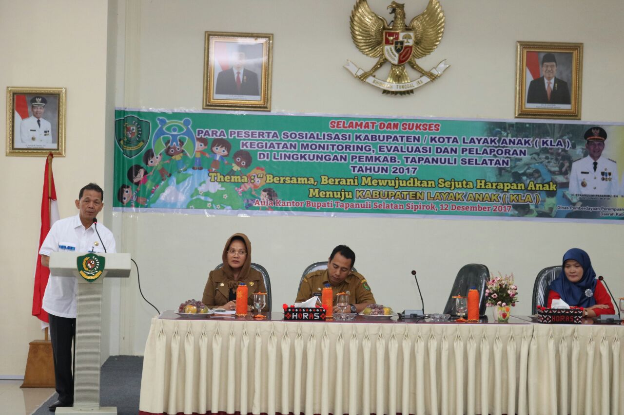 Dinas PP & PA Tapsel Siap Mewujudkan Kabupaten Layak Anak (KLA)